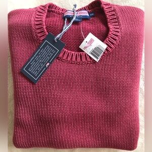 Vineyard Vines Nantucket Red Crewneck Garment Dyed Sweater